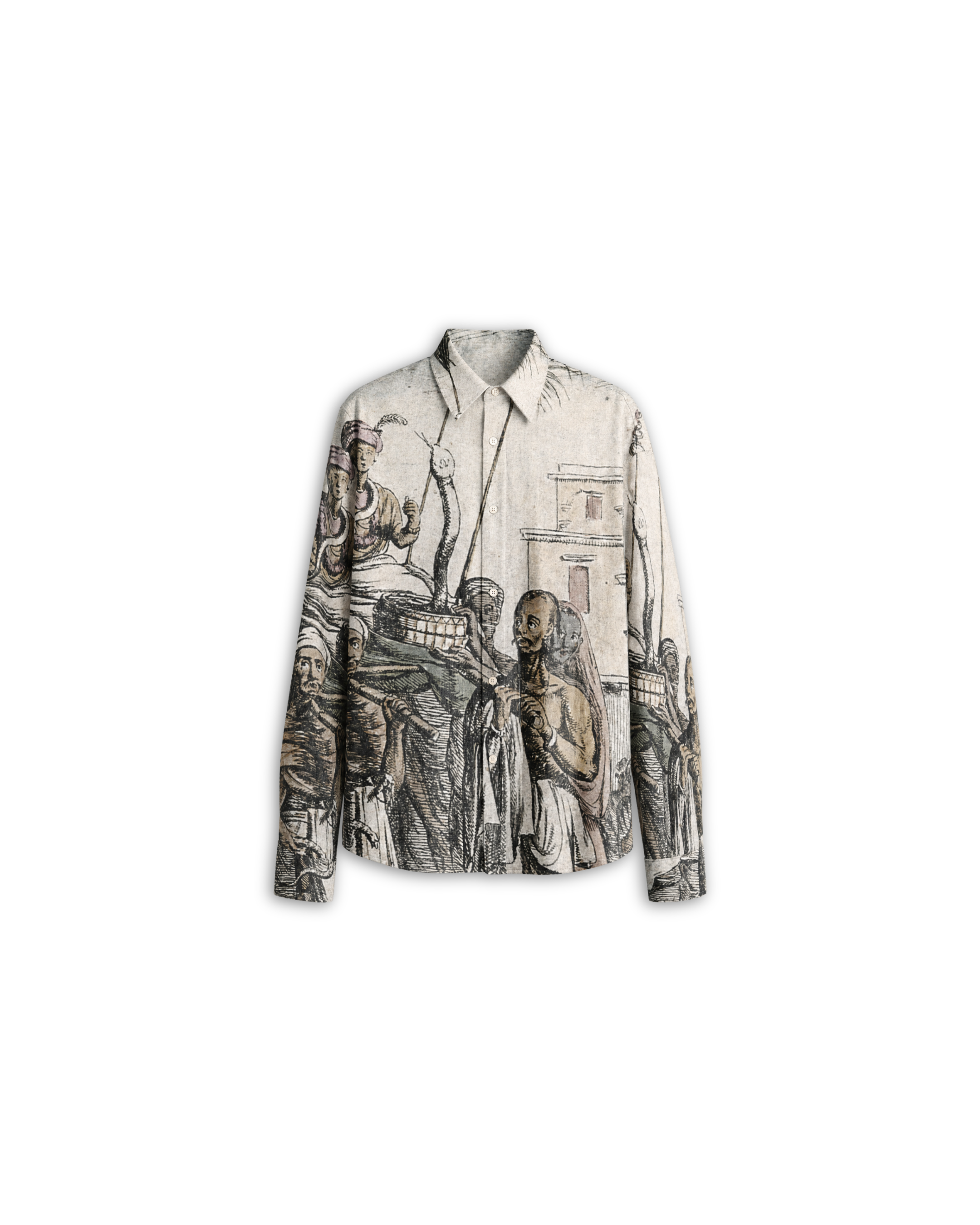 Jhaapan Shirt Men-White-Giza Cotton