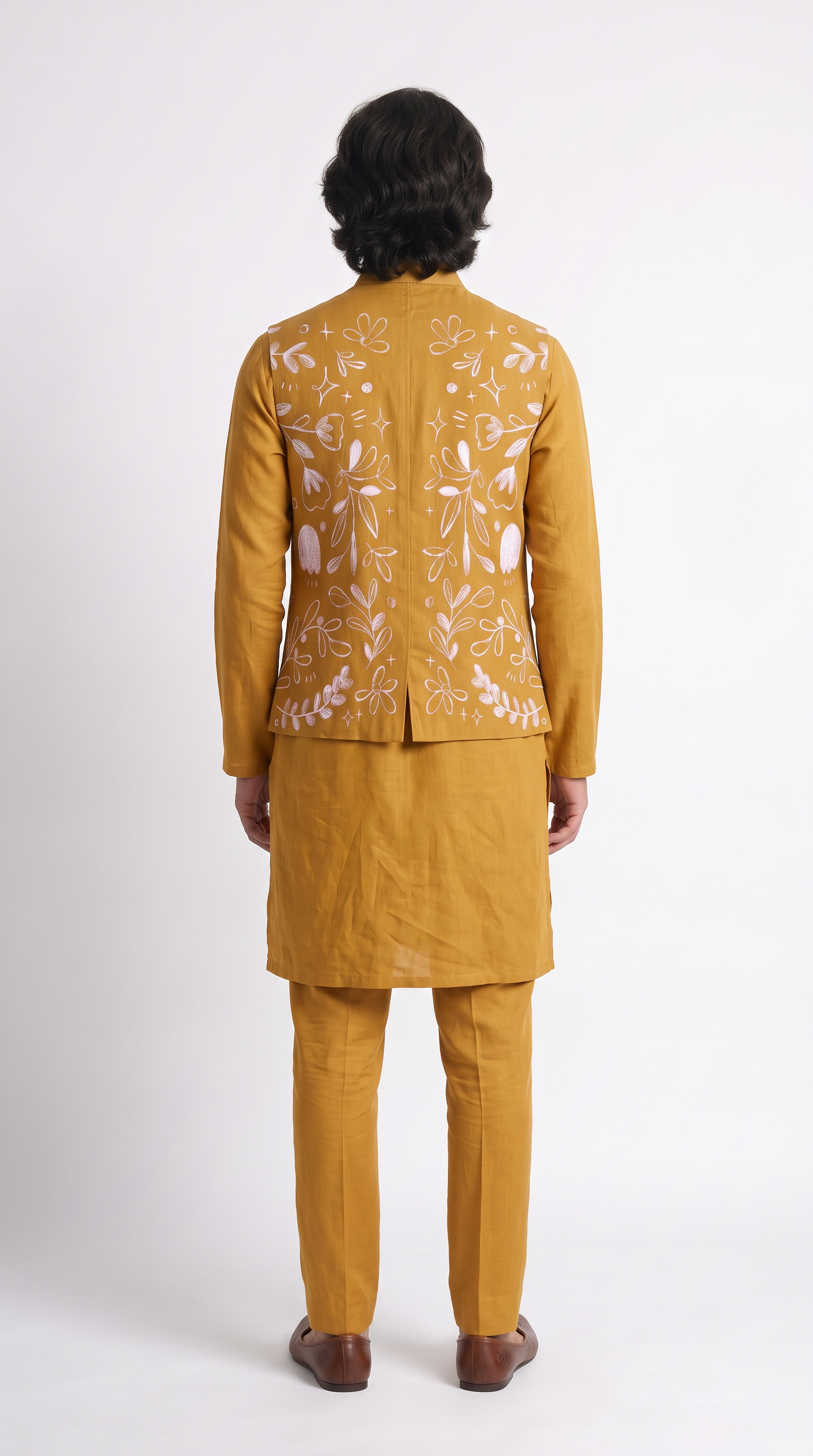 Naymish Men Jackets — Flowerchild Nehru — Yello — Occasion Wear