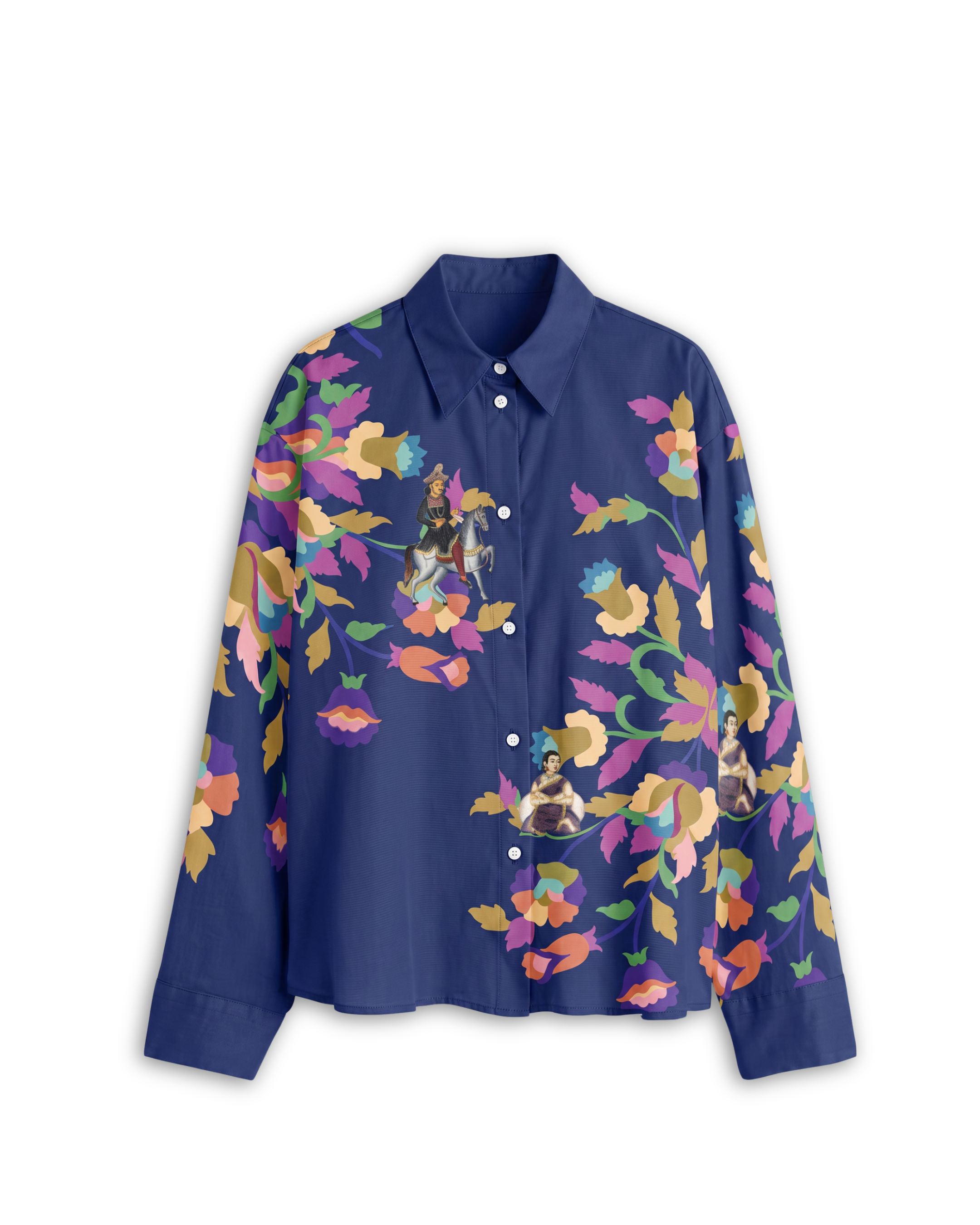 Kalighat Floral Graffit Shirt Women