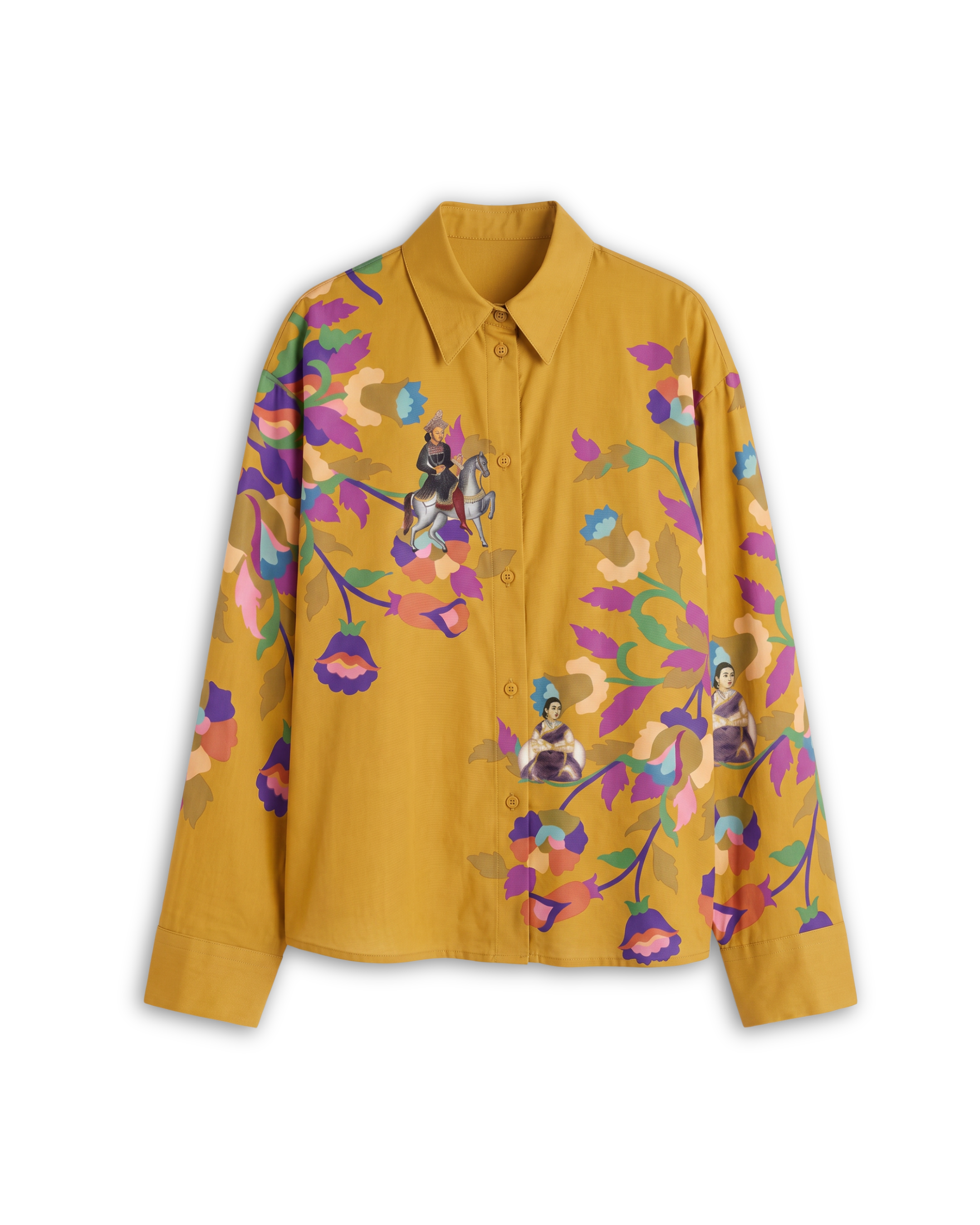Kalighat Floral Graffit Shirt Women