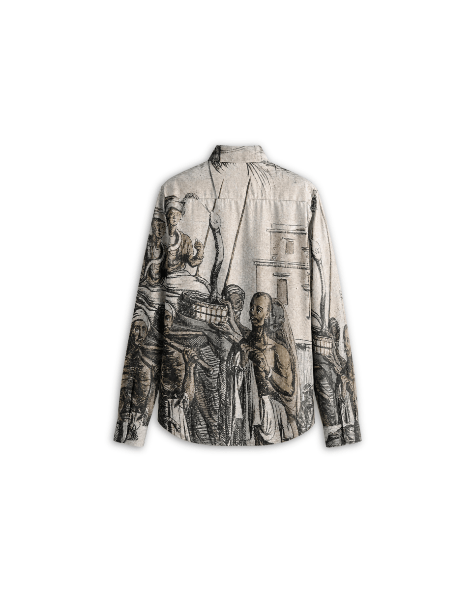 Jhaapan Shirt Men-White-Giza Cotton - Naymish Designs