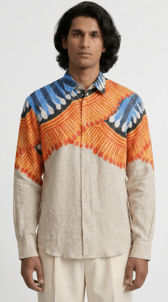 Kalighat Fire Shirt Men - Naymish Designs