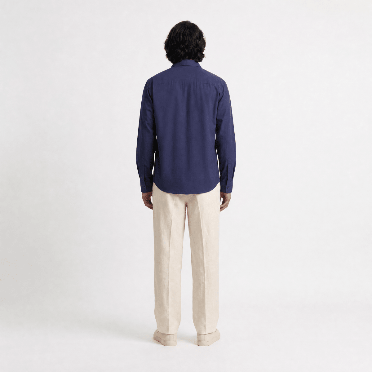 Naymish Giza Cotton Men Shirt — Gond Blue Tree — Blue - Naymish Designs