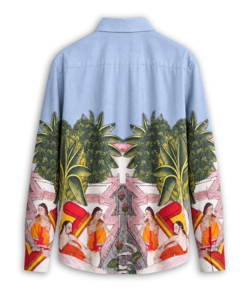 Naymish Men Shirt — Medieval Backyard — Blue — Signature Wear - Naymish Designs