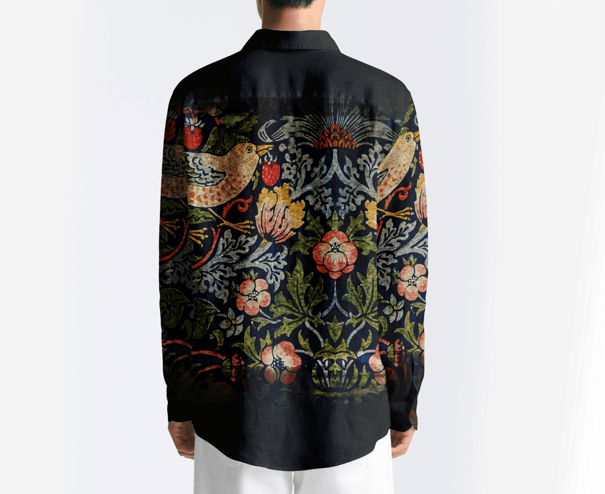 Strawberry Thief Shirt for Women - Luxury Designer | Soft Cotton or Pure Linen - Naymish Designs