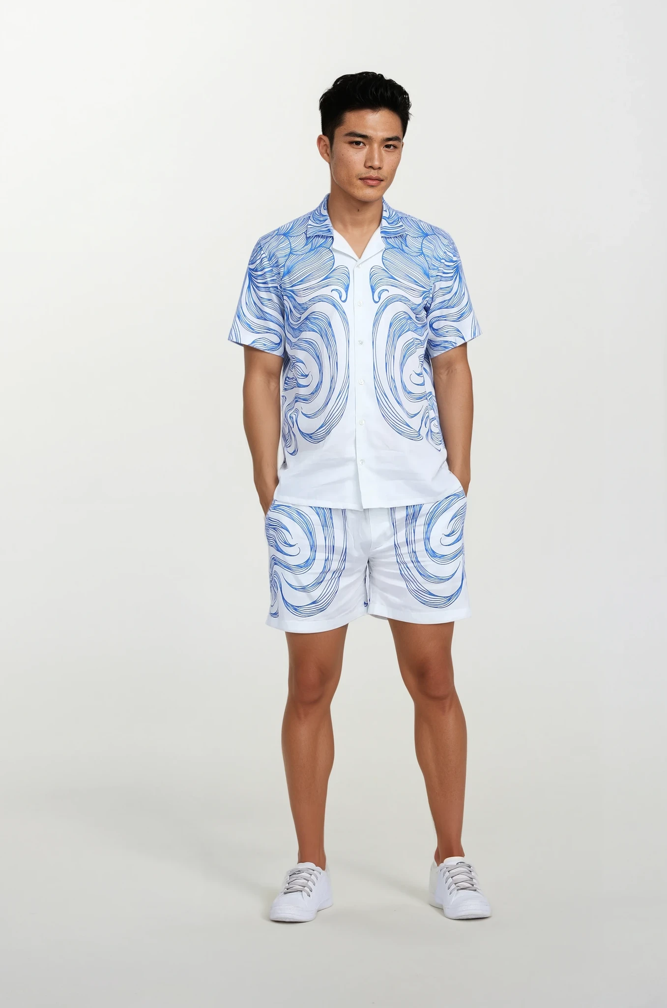 Song of River White Luxury Coord Sets for Men