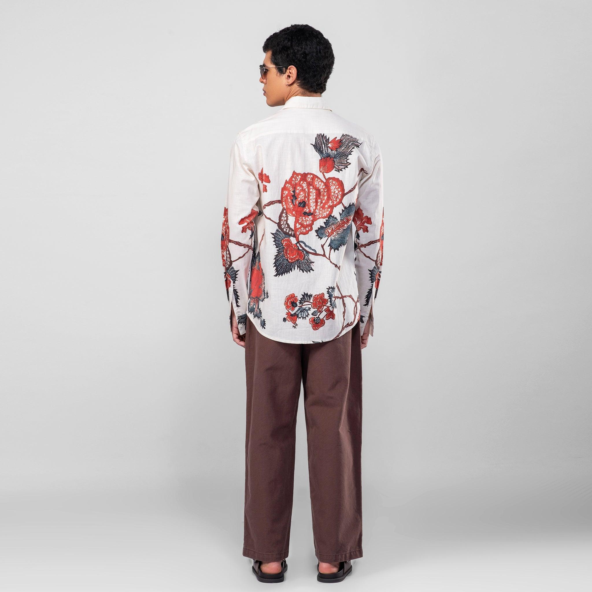 Roseplant Holiday shirts Men - White Available in Cotton and Linen