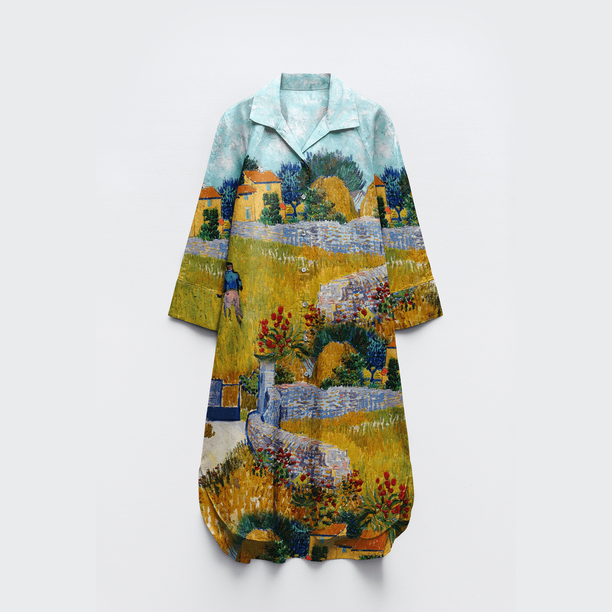 Van Gogh Button Down Dress
