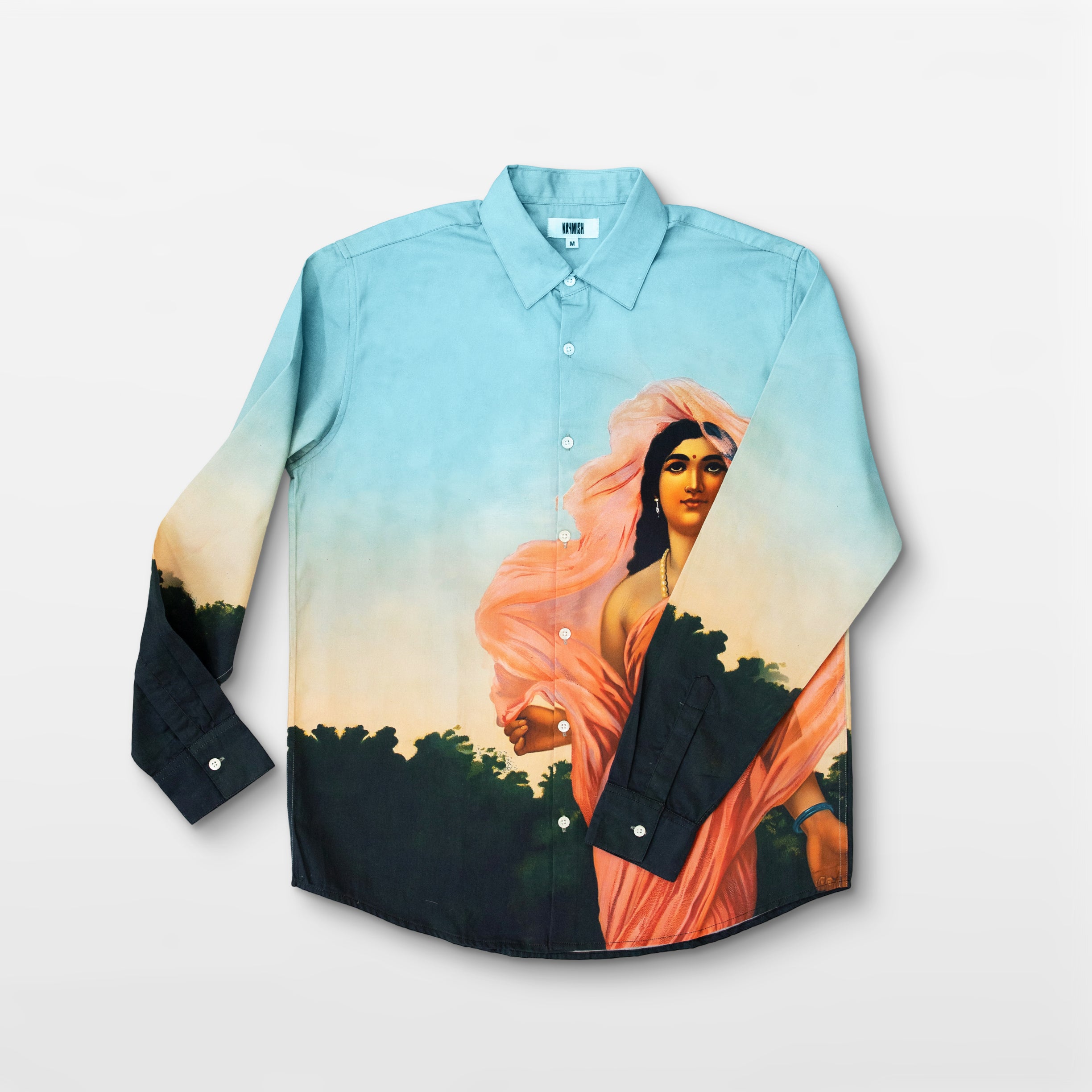 Padmini Blue - Luxury Designer Shirt | Soft Cotton or Pure Linen | Partywear shirt for Men