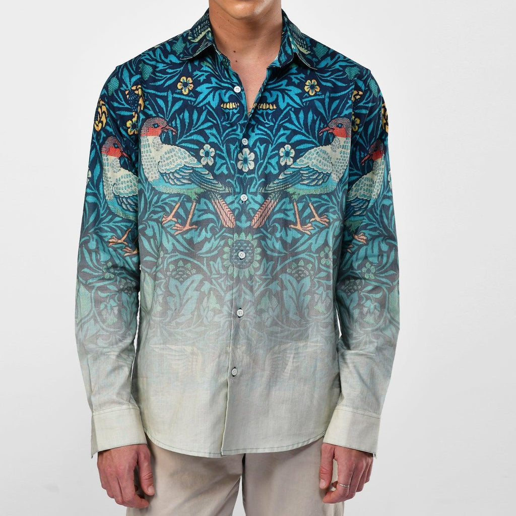 Bird Weave - Women Shirt in Cotton and Linen