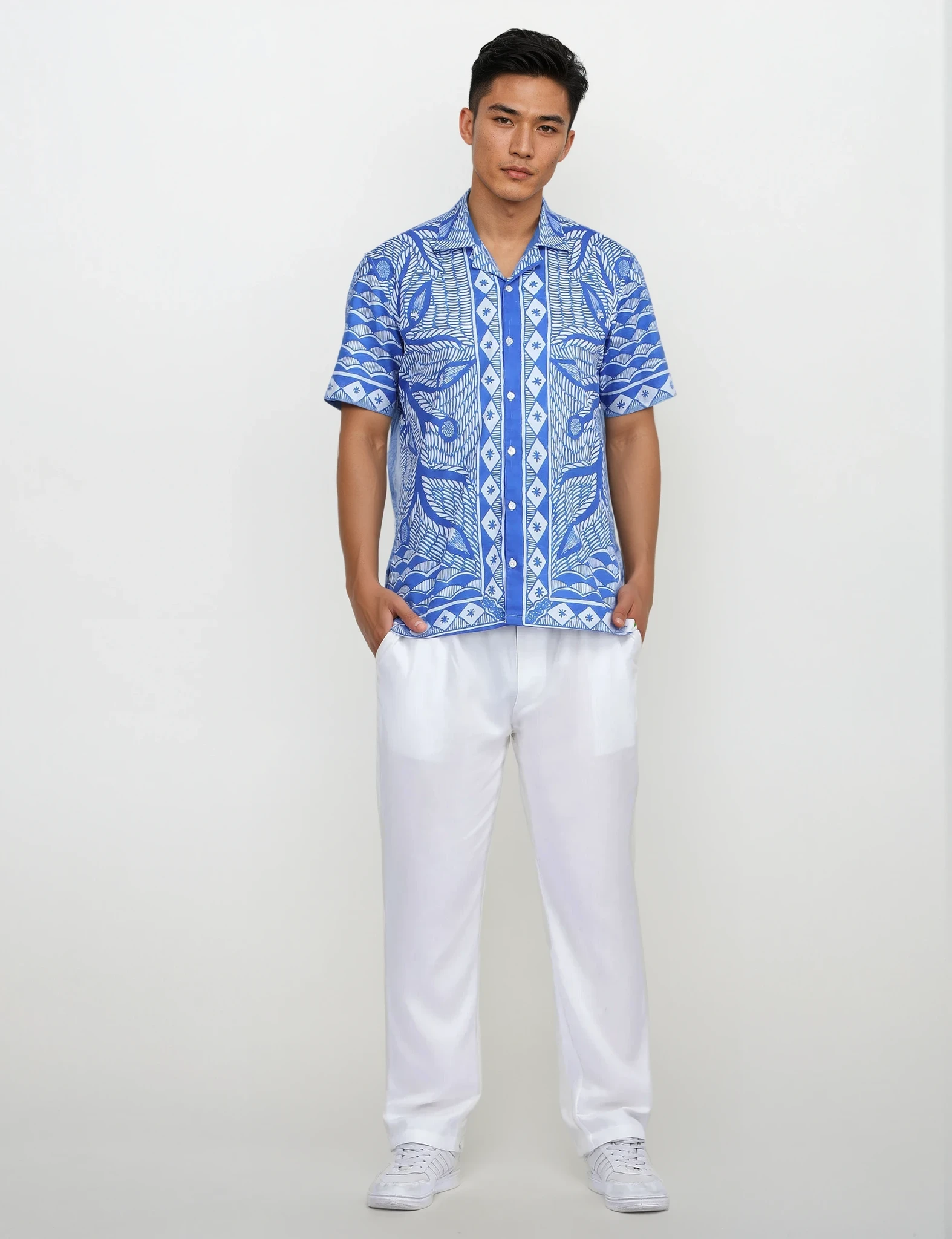 Madhubani Blues Luxury Shirts for Men