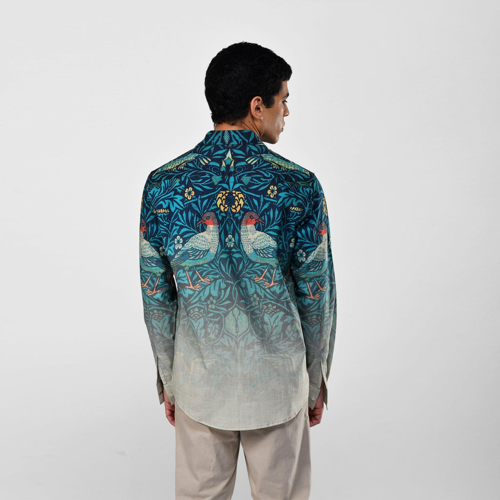 Bird Weave - Women Shirt in Cotton and Linen