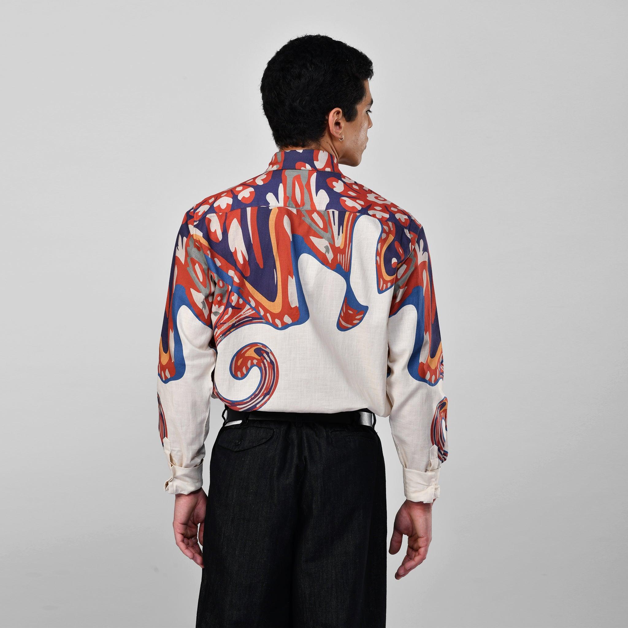 Reimagined Curves - Luxury Designer Shirt | Soft Cotton or Pure Linen | Partywear shirt for Men