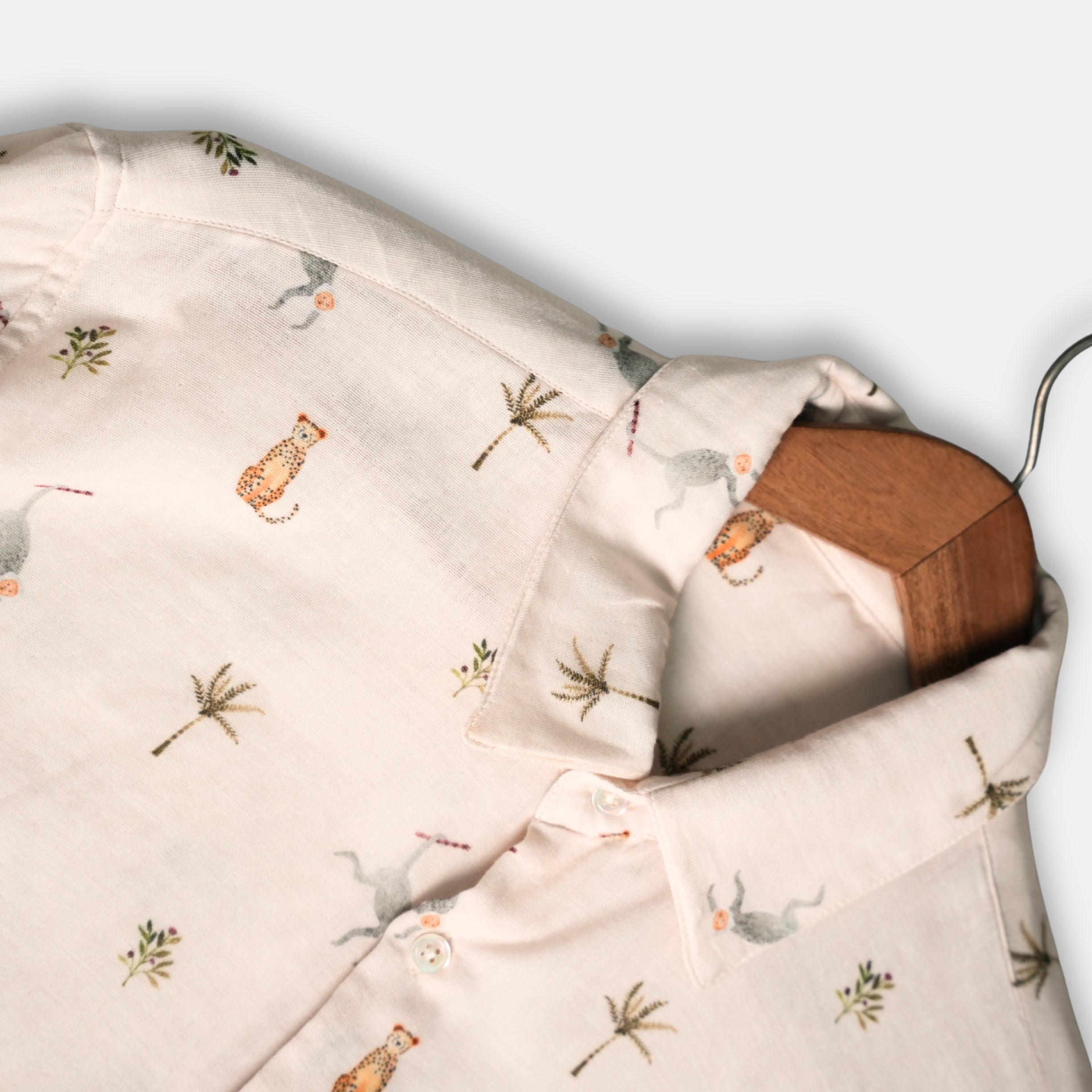 Monkey Cheetah - Luxury Designer Shirt | Soft Cotton or Pure Linen | Partywear shirt for Men