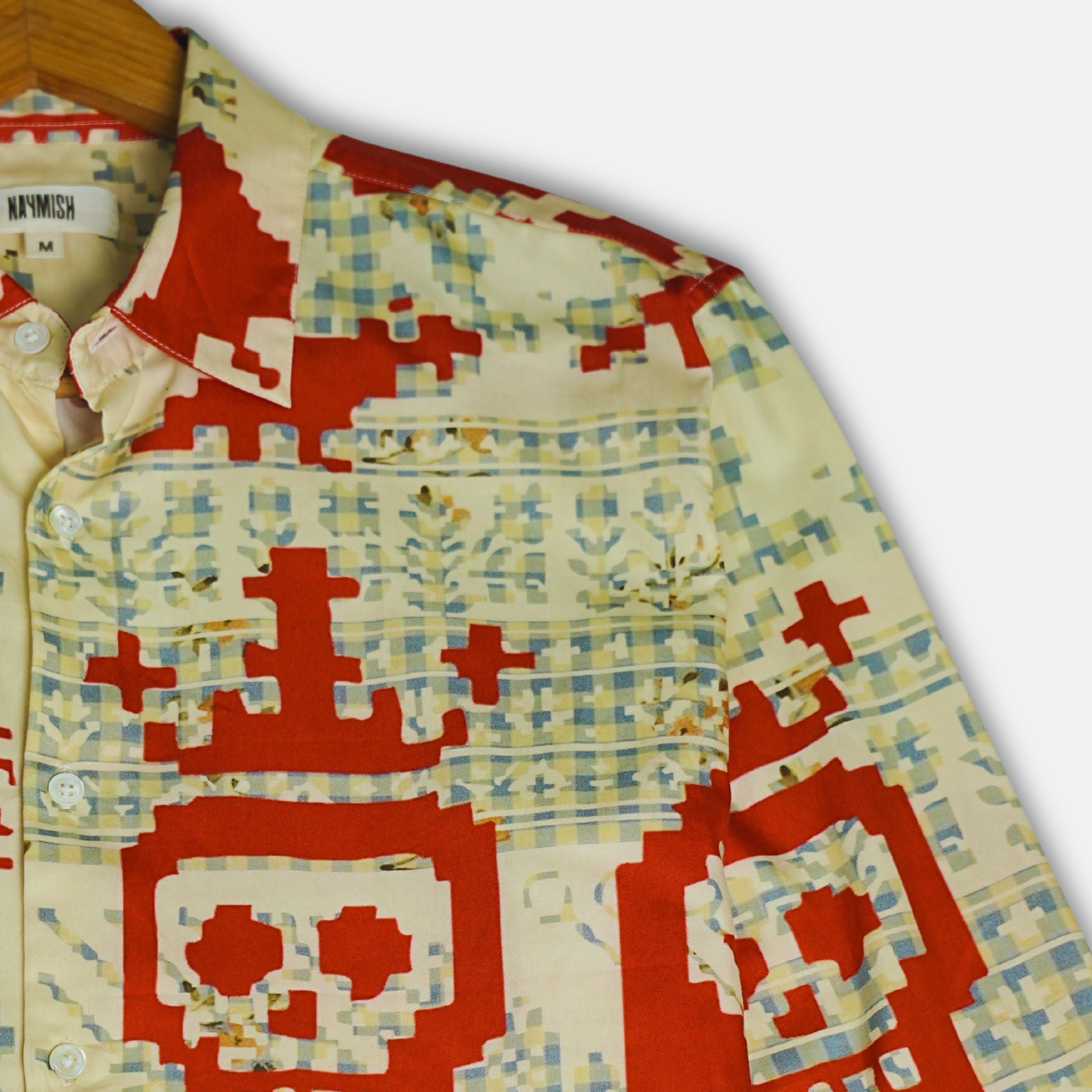 Memento Mori  - Red Luxury Designer Shirt | Soft Cotton or Pure Linen | Partywear shirt for Men