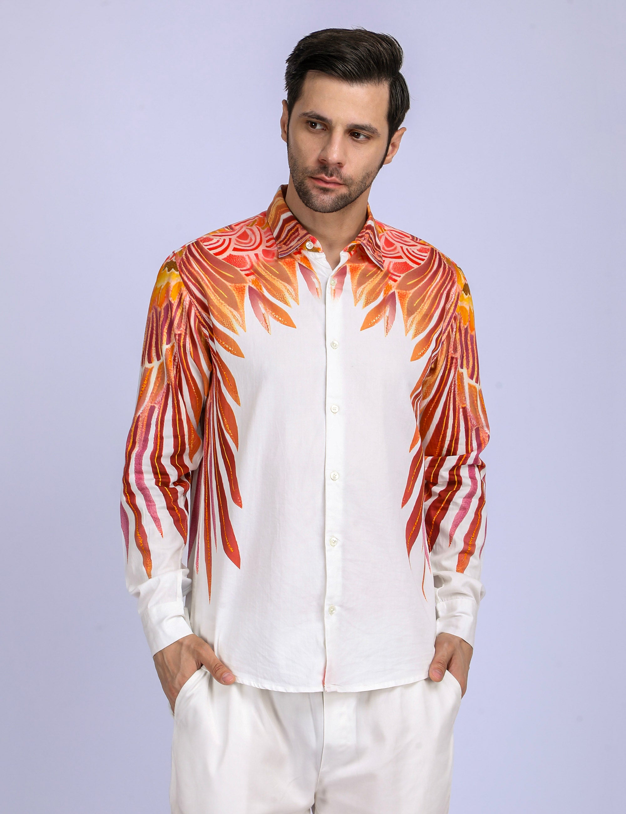 Birds of Flight - Luxury Designer Shirt | Soft Cotton or Pure Linen | Partywear shirt for Men