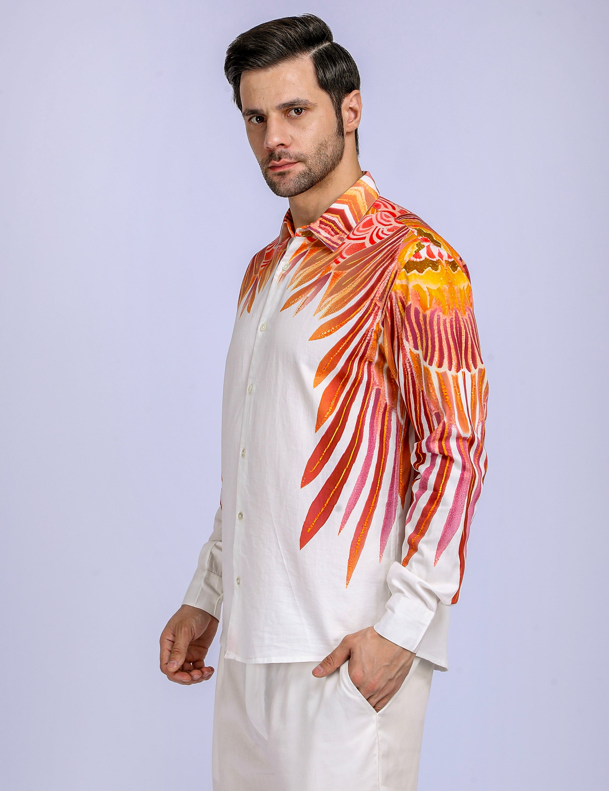 Birds of Flight - Luxury Designer Shirt | Soft Cotton or Pure Linen | Partywear shirt for Men