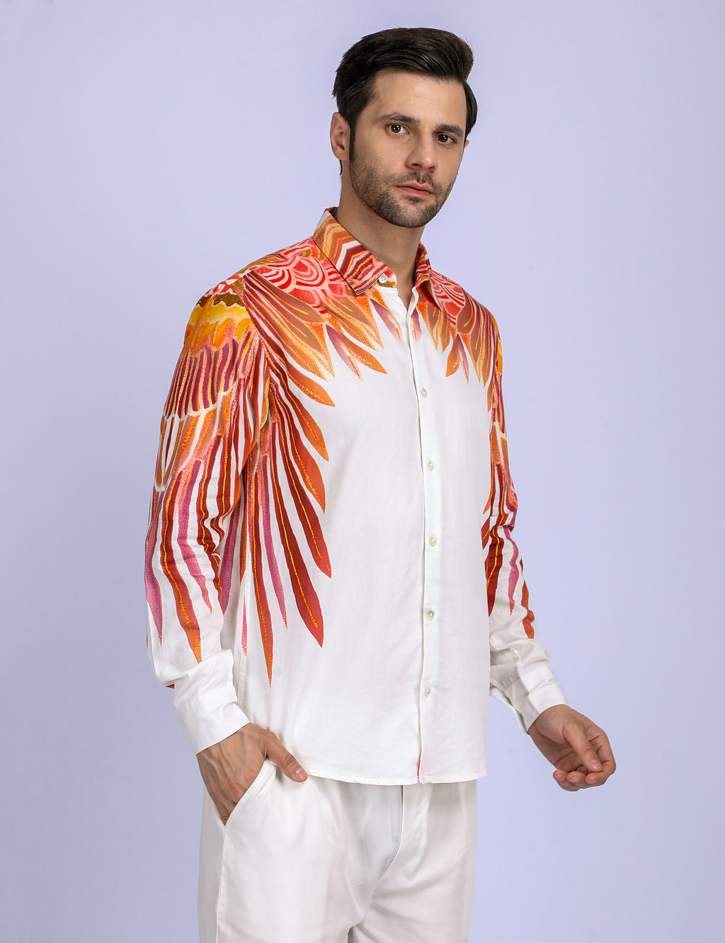 Birds of Flight - Luxury Designer Shirt | Soft Cotton or Pure Linen | Partywear shirt for Men