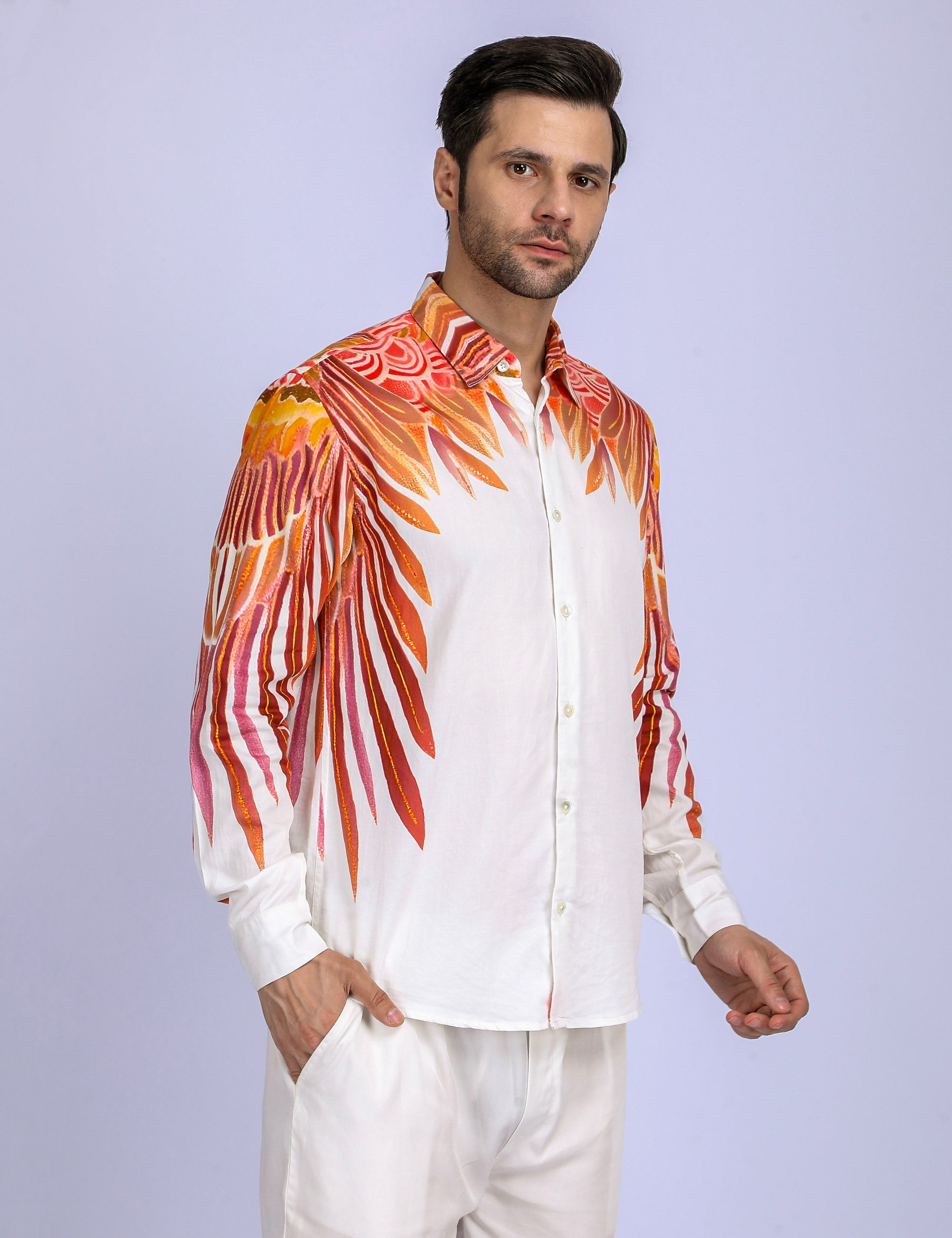 Birds of Flight - Luxury Designer Shirt | Soft Cotton or Pure Linen | Partywear shirt for Men