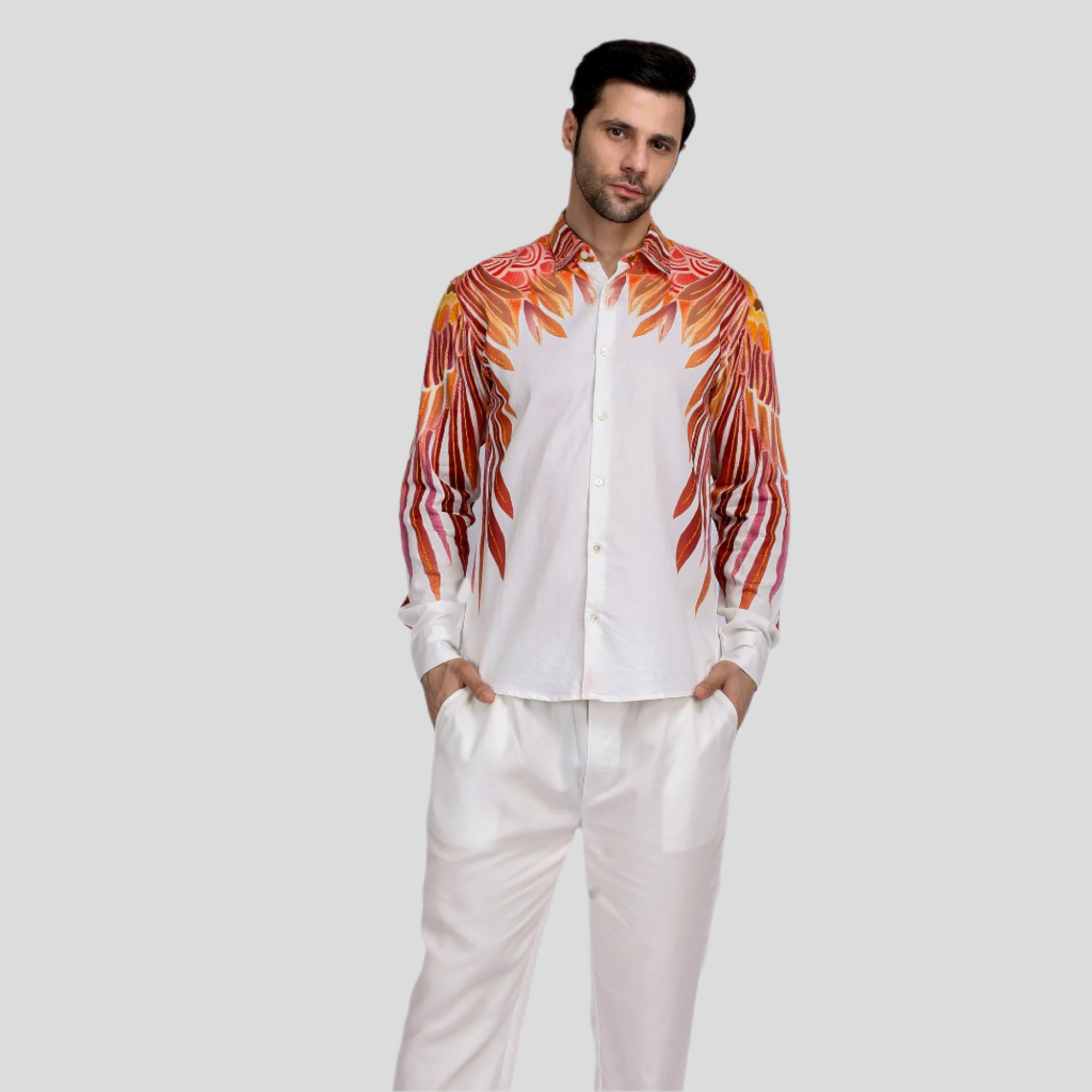 Birds of Flight - Luxury Designer Shirt | Soft Cotton or Pure Linen | Partywear shirt for Men