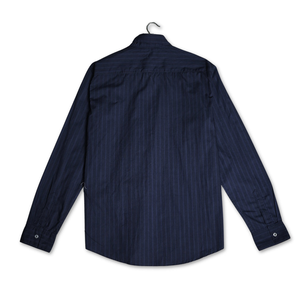 Vertical Drift Dark Blue - Luxury Designer Shirt | Soft Cotton or Pure Linen | Partywear shirt for Men