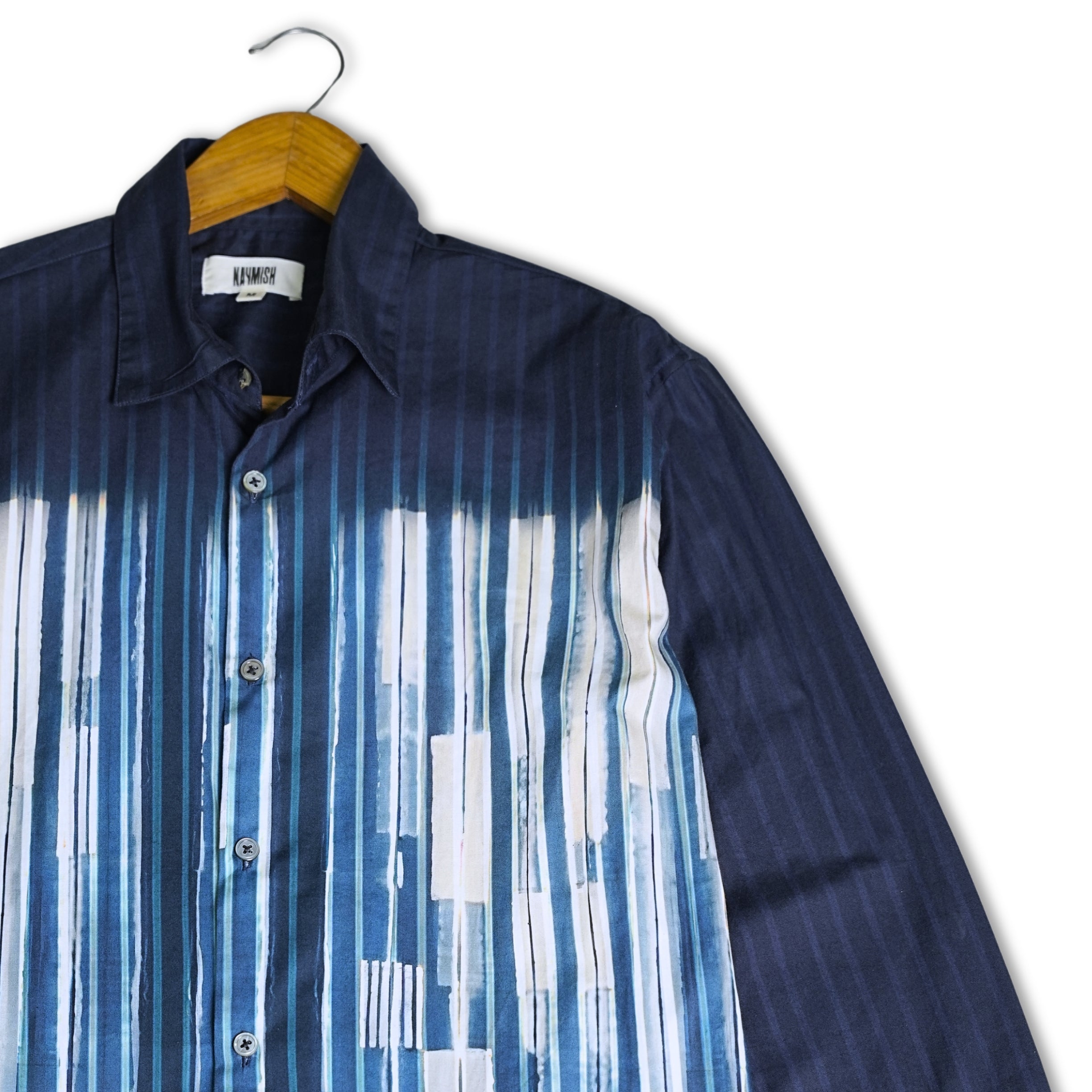 Vertical Drift Dark Blue - Luxury Designer Shirt | Soft Cotton or Pure Linen | Partywear shirt for Men