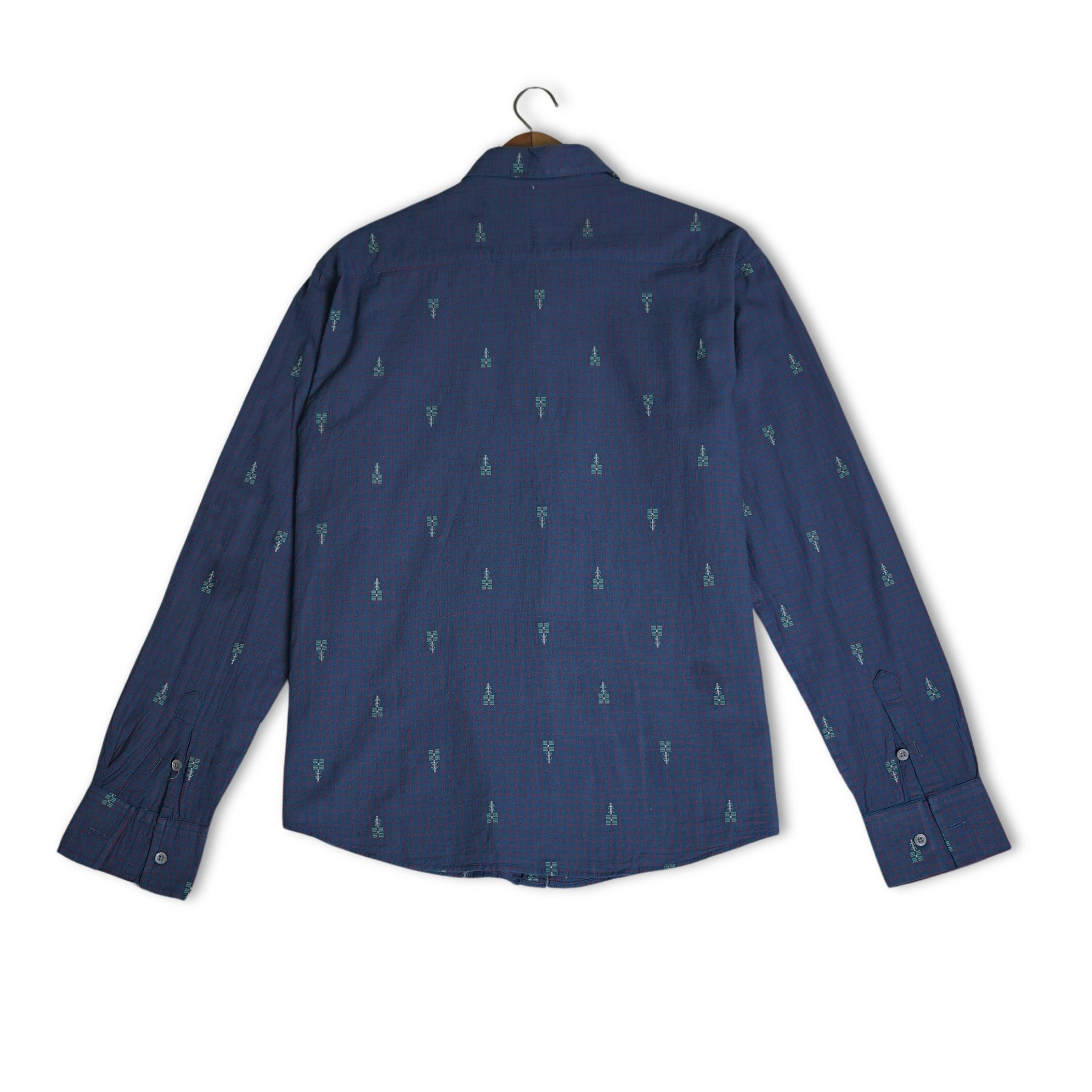 Jamdani Blue Shirt