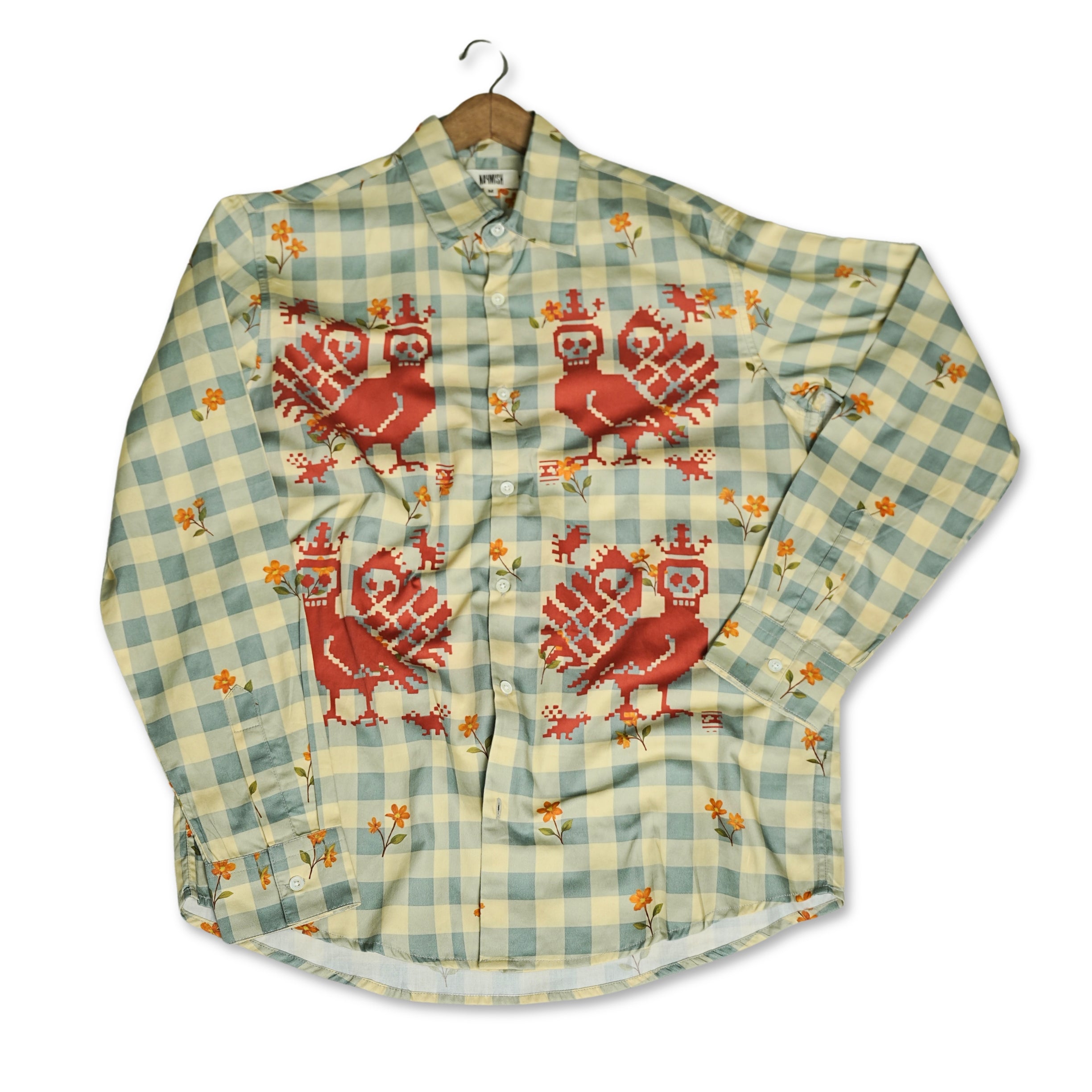 Memento Mori Checks - Luxury Designer Shirt | Soft Cotton or Pure Linen | Partywear shirt for Men