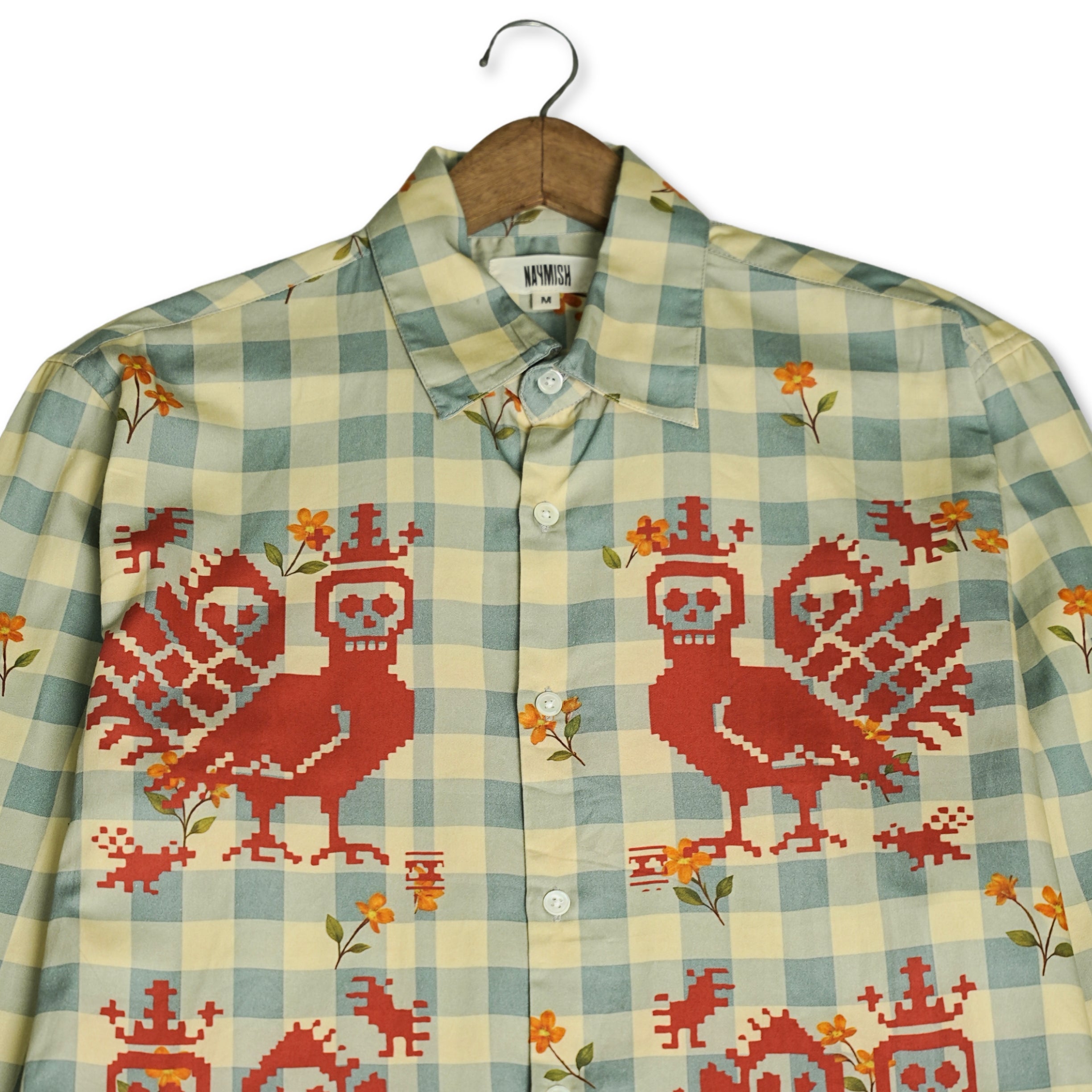 Memento Mori Checks - Luxury Designer Shirt | Soft Cotton or Pure Linen | Partywear shirt for Men