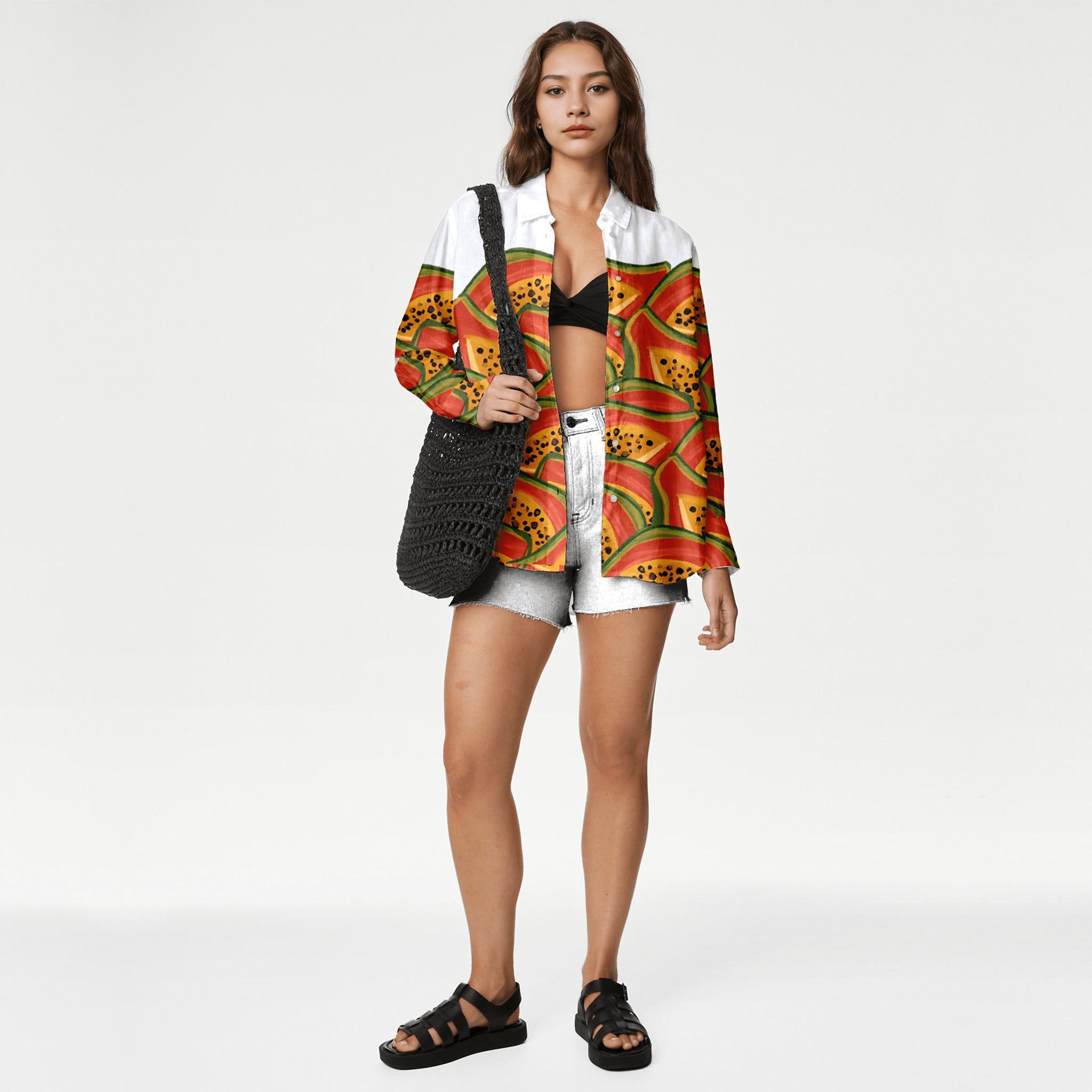 Casual Papaya Shirt Women