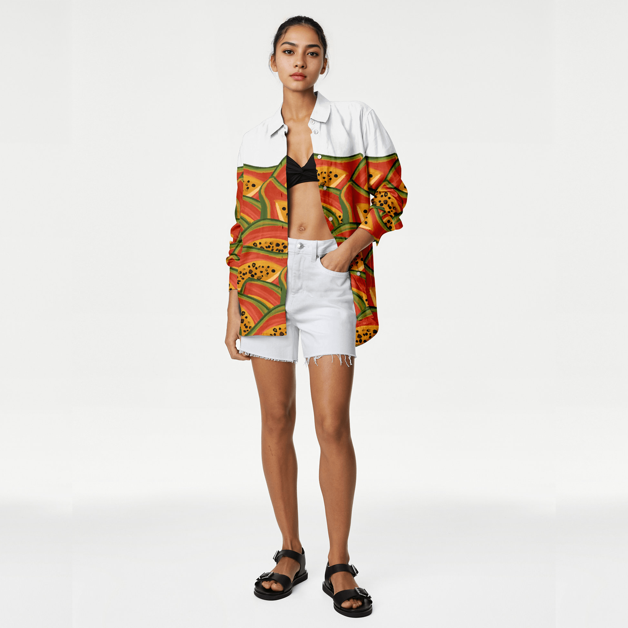 Casual Papaya Shirt Women