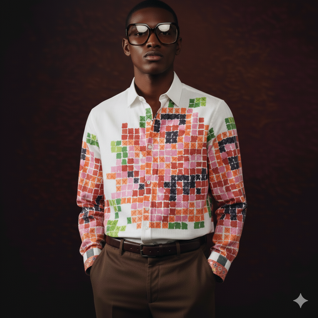 Pixel - Luxury Designer Shirt | Soft Cotton or Pure Linen | Partywear shirt for Men