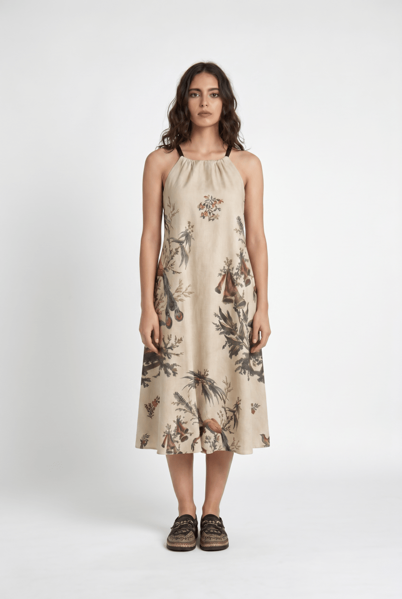 Aviary Bloom Halter Dress Women - Naymish Designs
