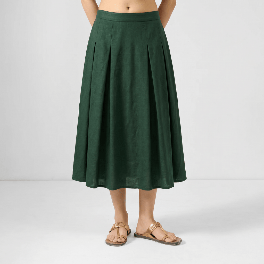 Basic Skirt Women - Green - Naymish Designs