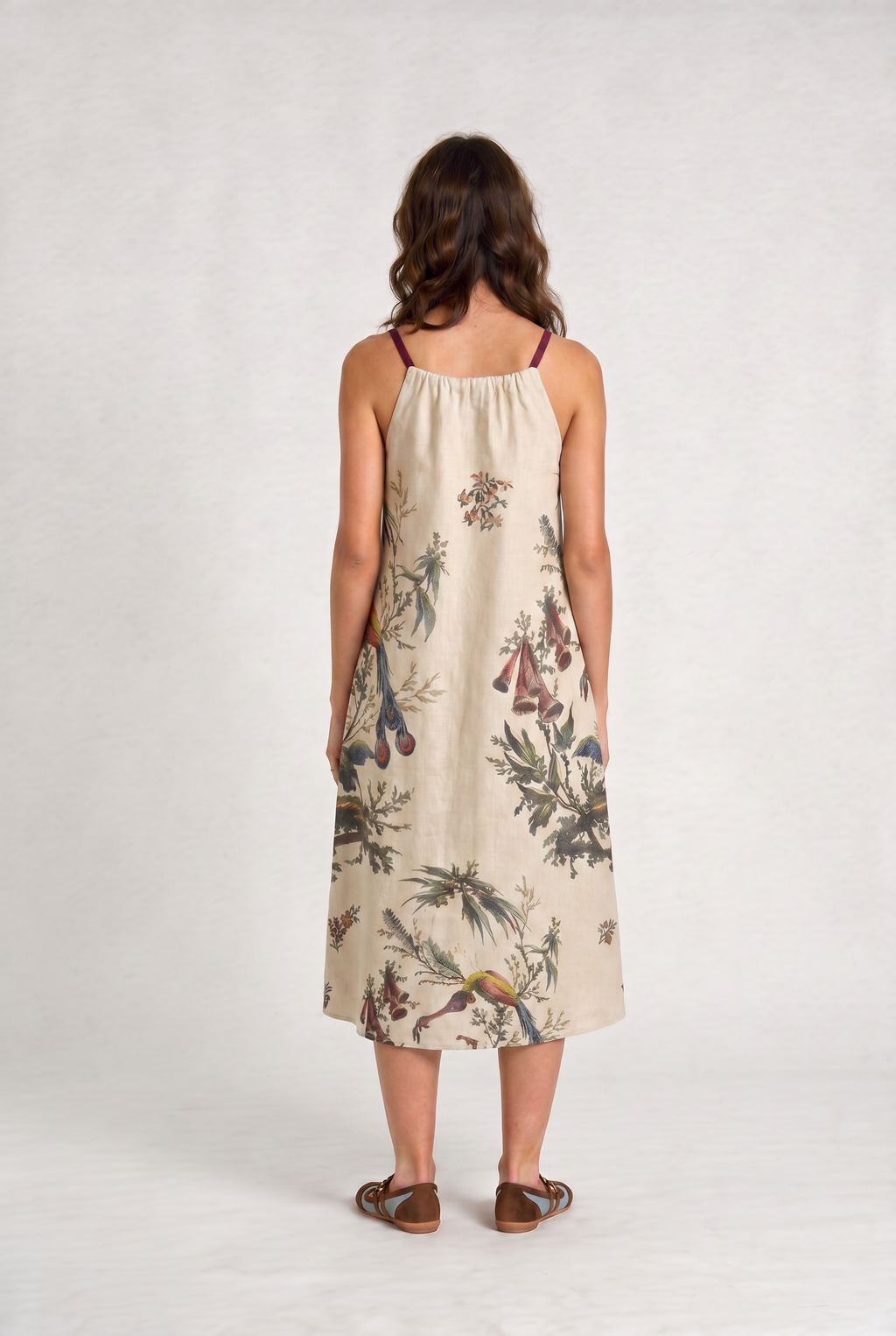 Aviary Bloom A-Line Dress Women - model back view