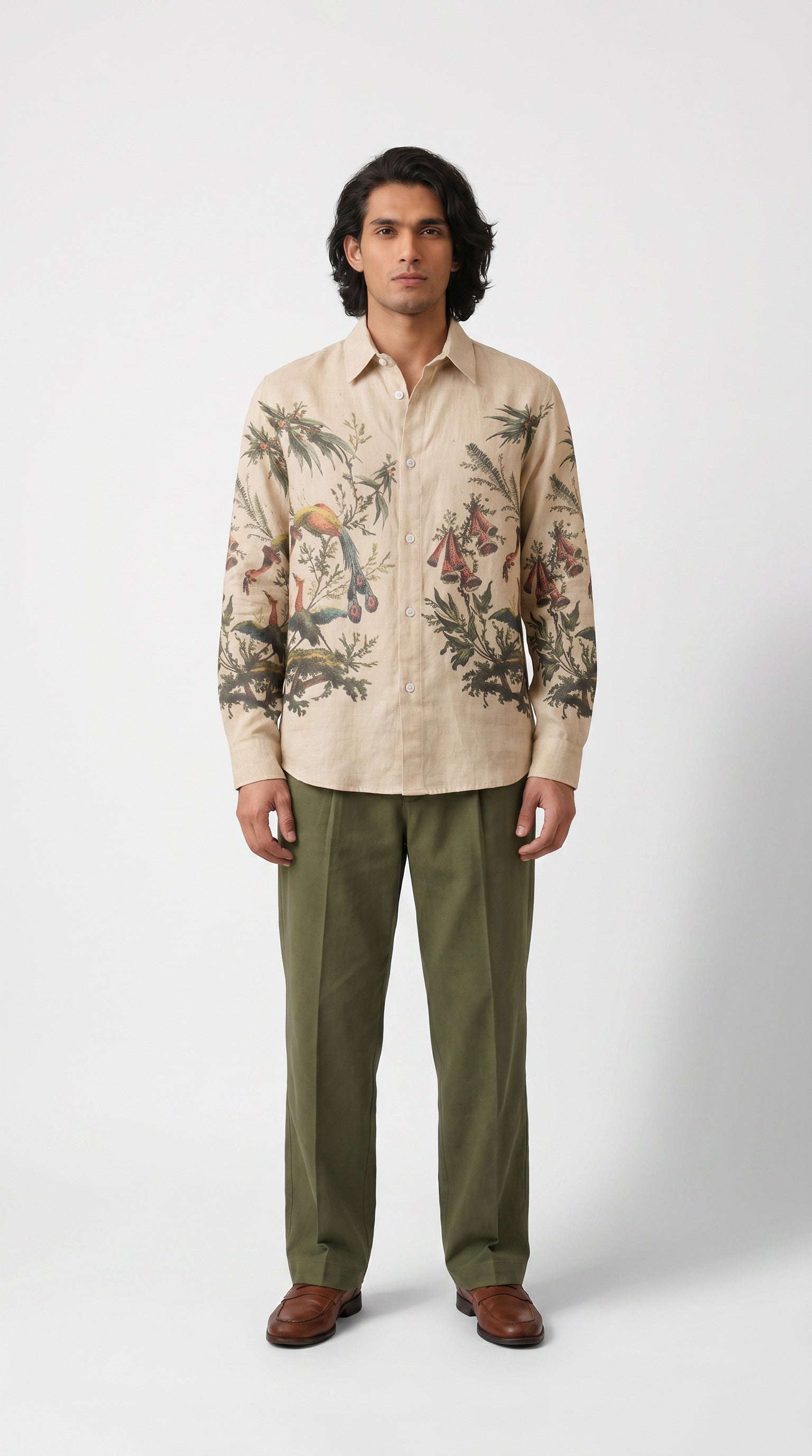 Aviary Bloom Shirt Men - front view