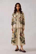 Aviary Bloom Pleated Skirt Women - styled front view
