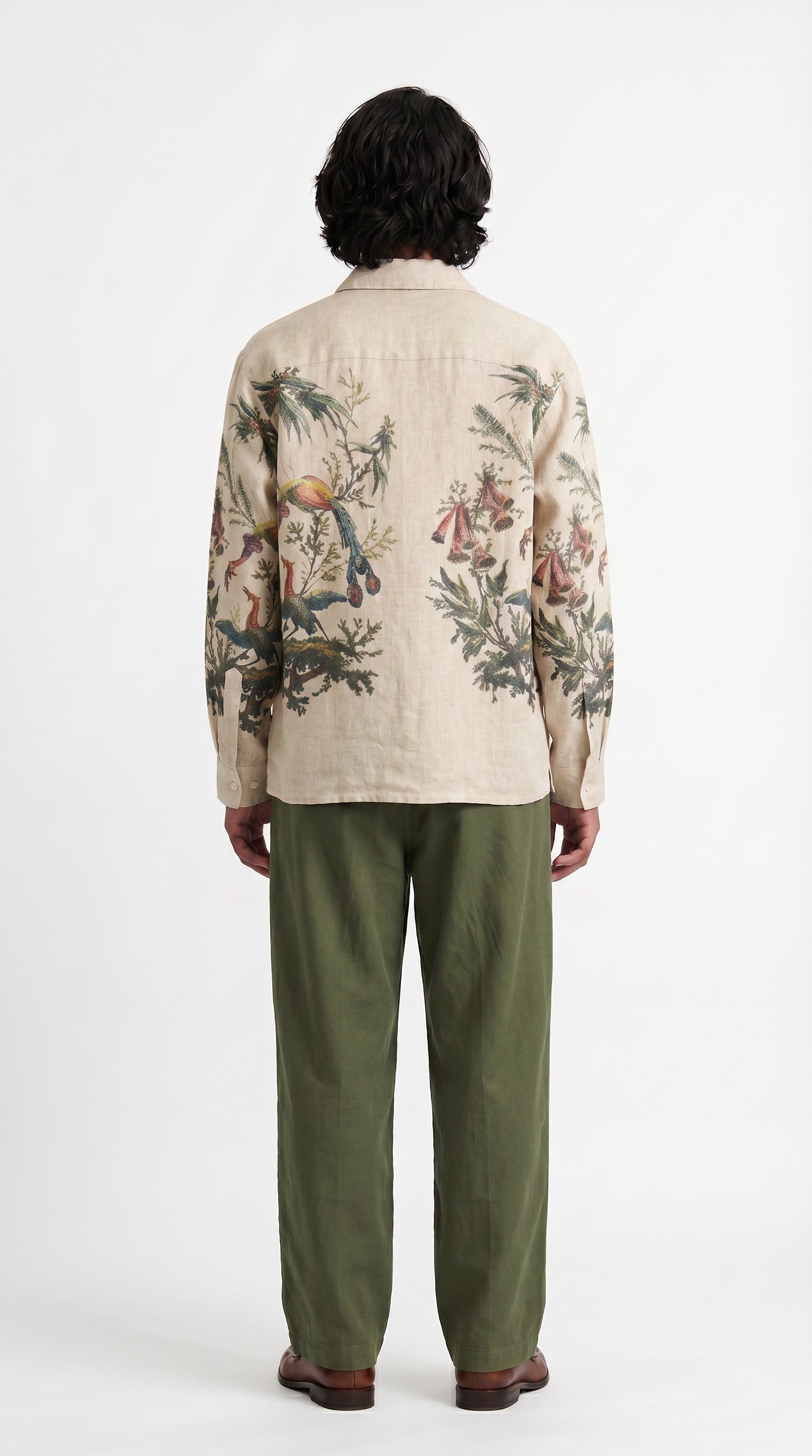 Aviary Bloom Shirt Men - back view