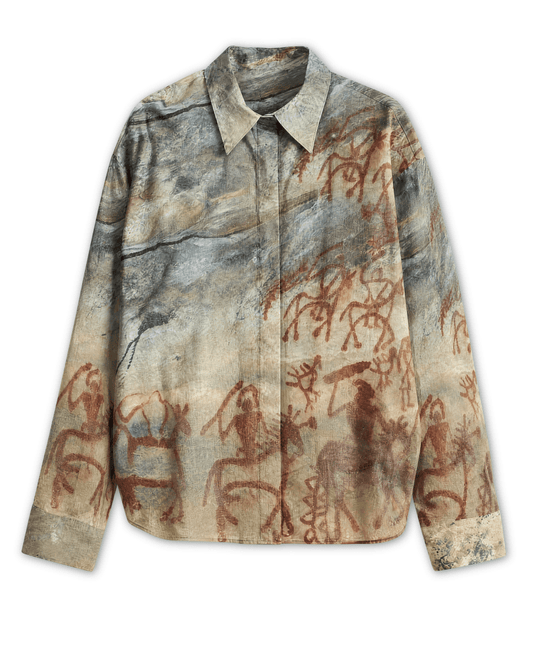 Bhimbetka Rock Art Shirt for Men - Naymish Designs