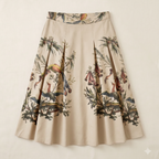 Aviary Bloom Pleated Skirt Women - flat lay front