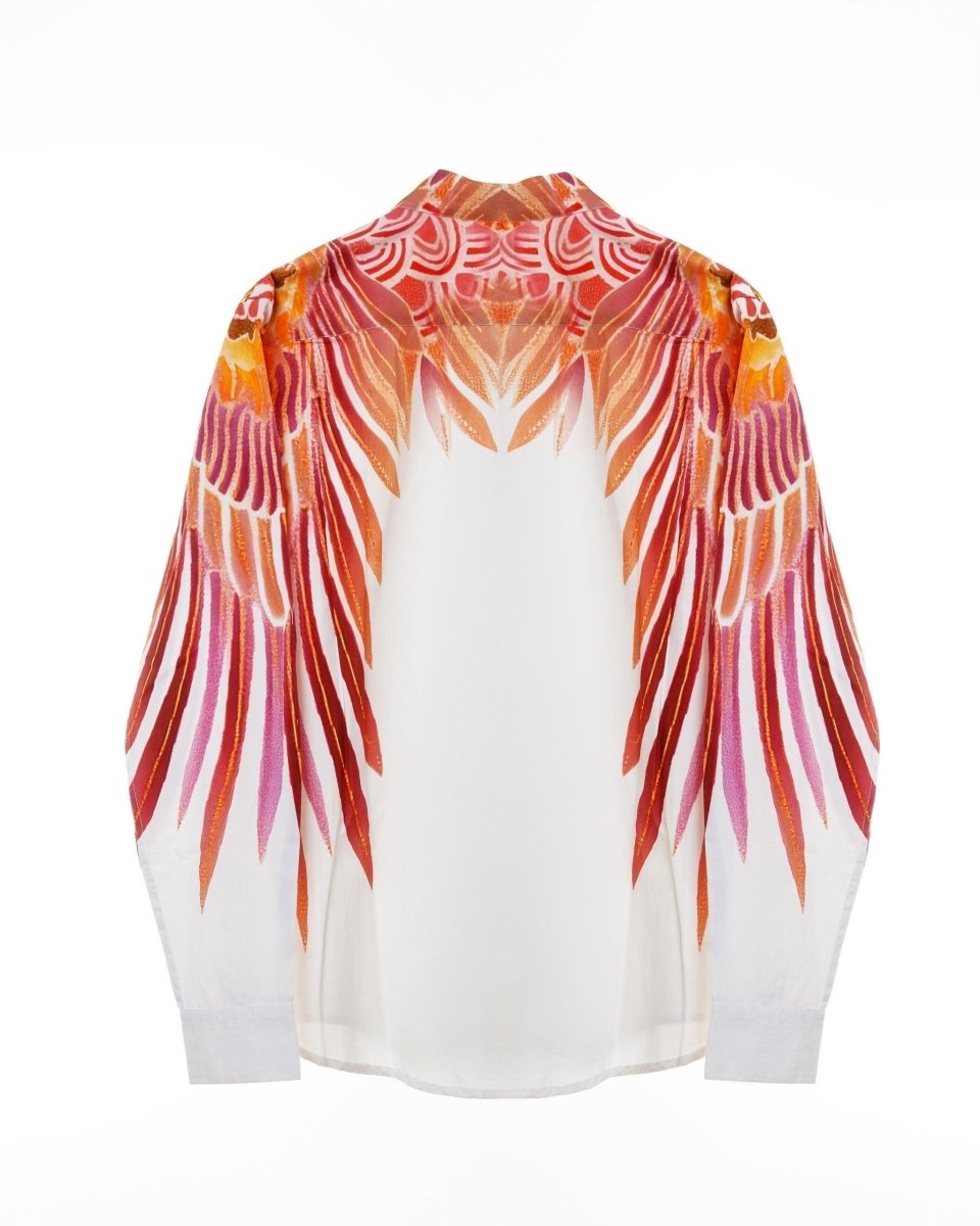 Birds of Flight White Shirt for Women - Naymish Designs