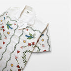 Blissful Meadow - White Summer Shirts for Men - Naymish Designs
