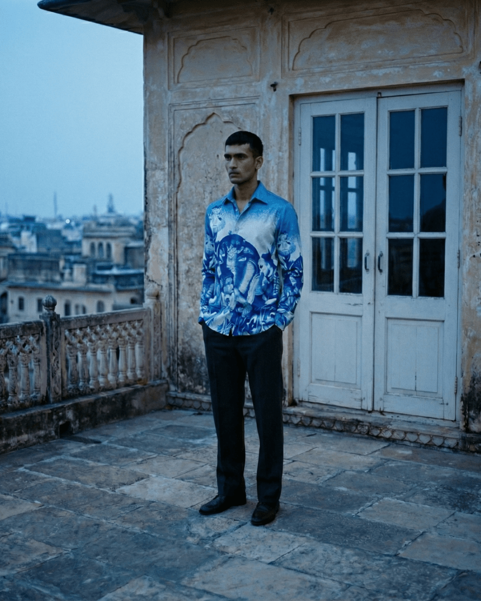Brahma Shirt Men - Luxury Designer Shirt | Pure Linen | Partywear shirt for Men - Naymish Designs