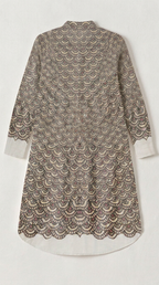Fish Scale Kurta Women flat back view