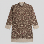 Fish Scale Kurta Men flat front view