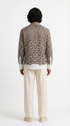 Fish Scale Shirt Men back view