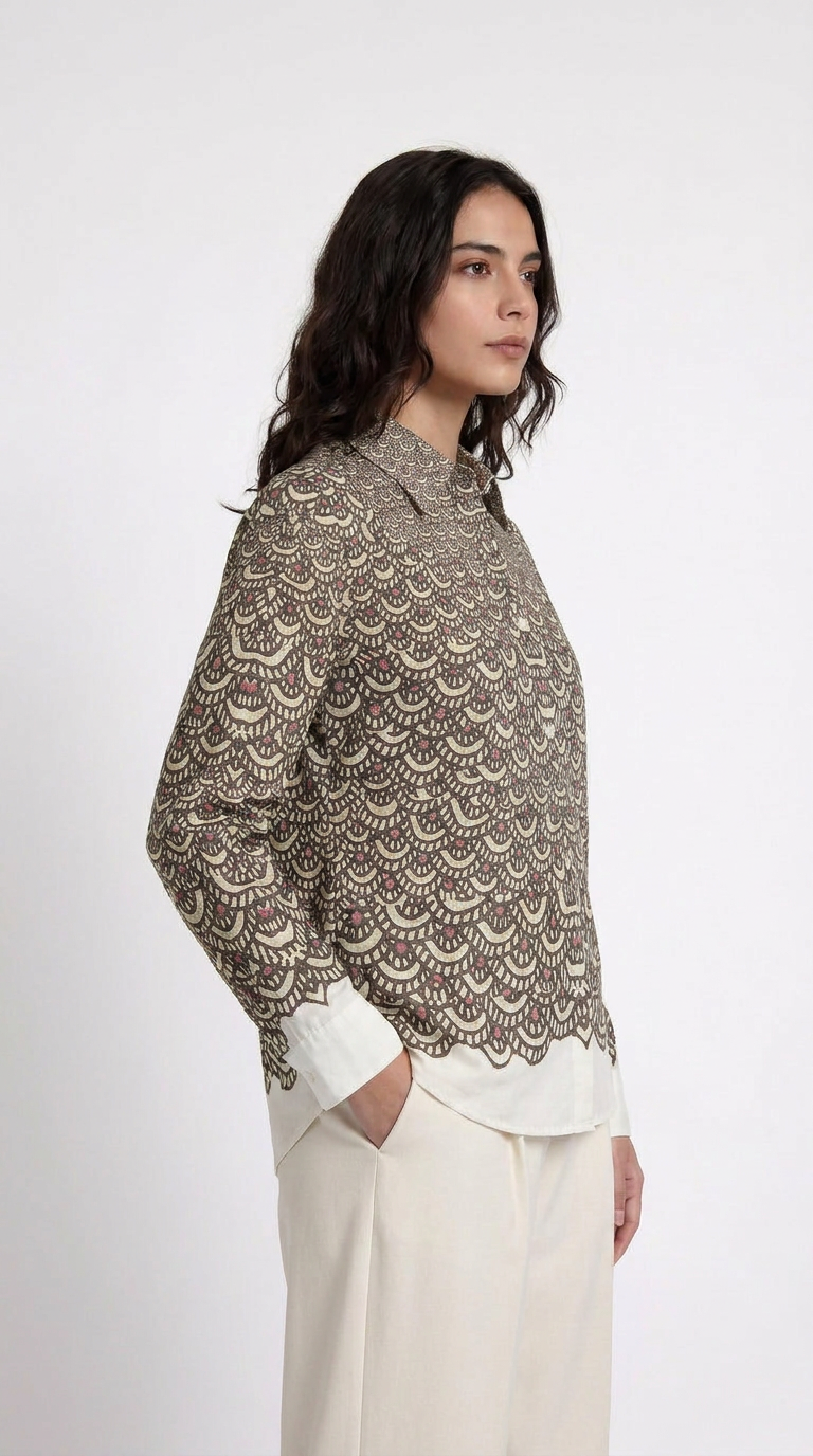 Fish Scale Shirt Women side view