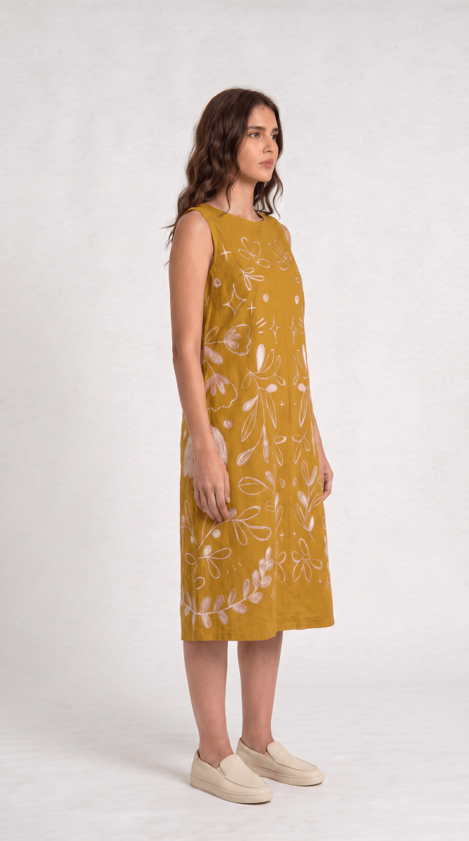 Flowerchild Dress Yellow women - Naymish Designs