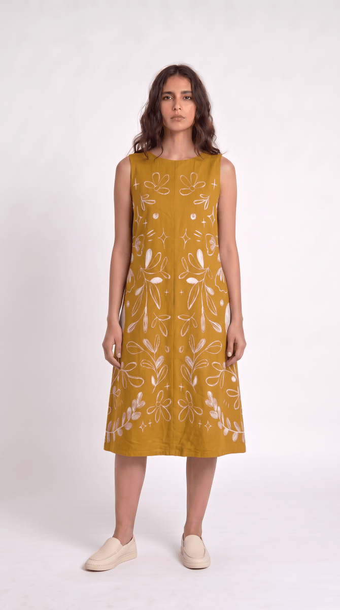 Flowerchild Dress Yellow women - Naymish Designs