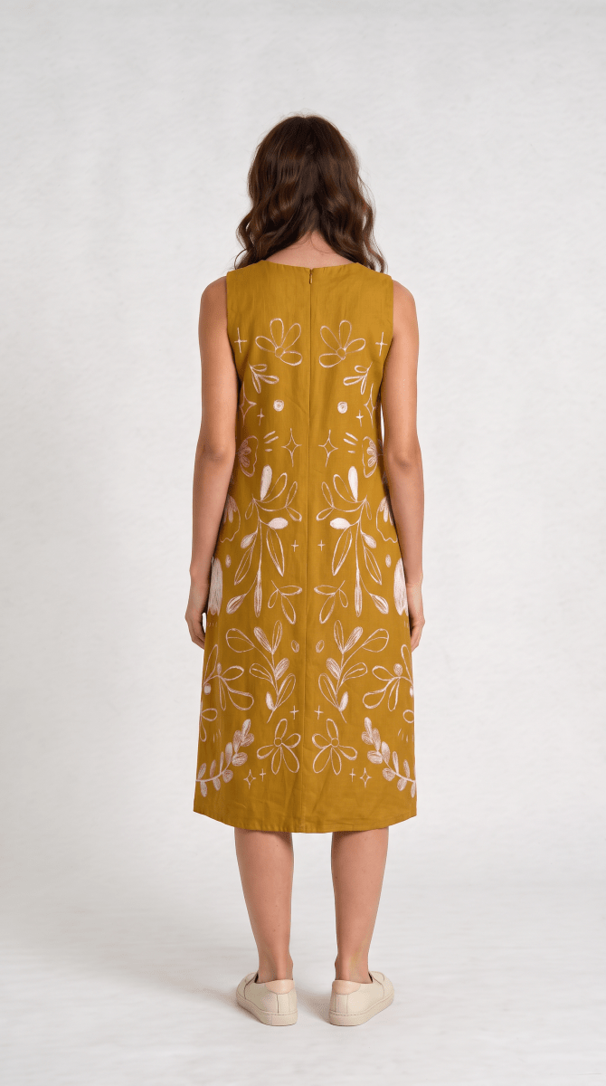 Flowerchild Dress Yellow women - Naymish Designs